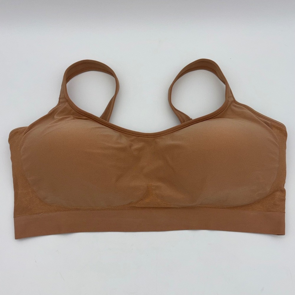SHAPERMINT Wireless Shaping Bra Comfort Straps Stretch Seamless Tan Nude 4XL - Picture 2 of 12